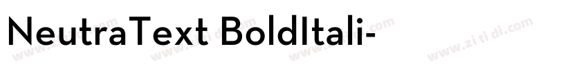 NeutraText BoldItali字体转换